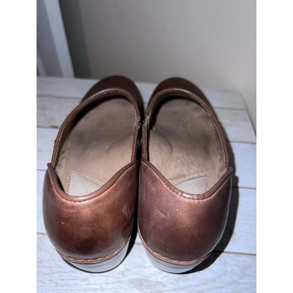 DANSKO Womens Clogs Shoes Brown Leather Slip On Low Heels SZ 39 - Picture 12 of 16